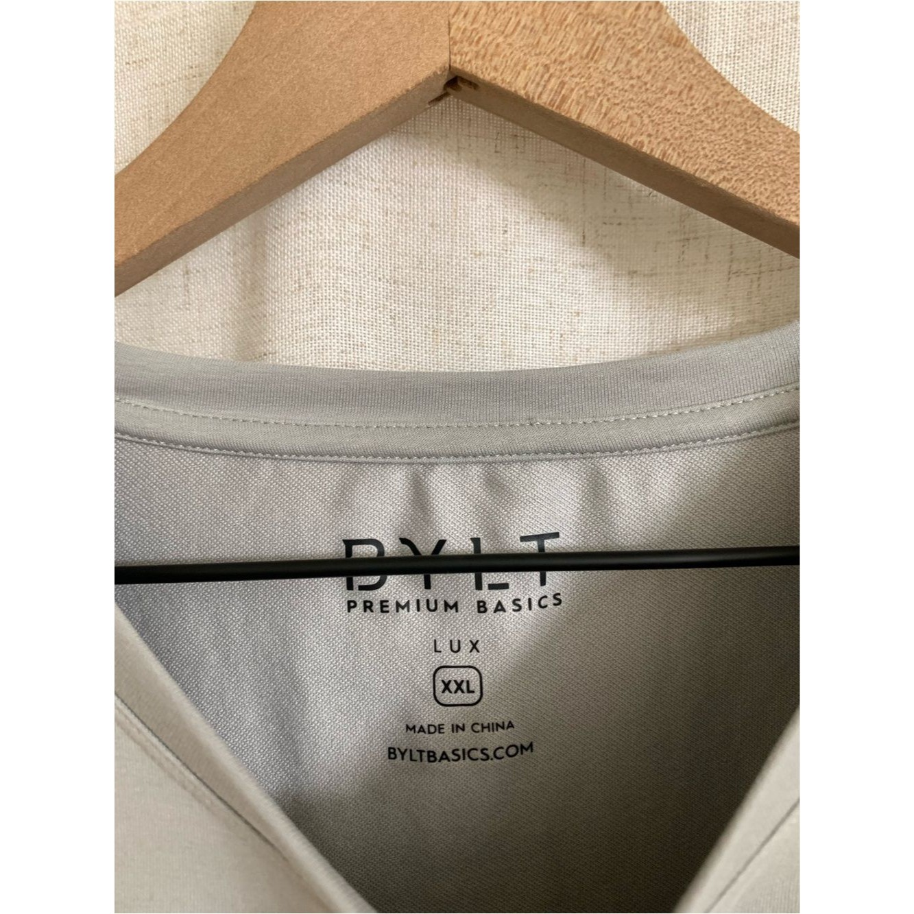 Bylt Premium Basics Lux Short Sleeve Crewneck T-Shirt Light Gray Storm Xxl — image 5 of 8